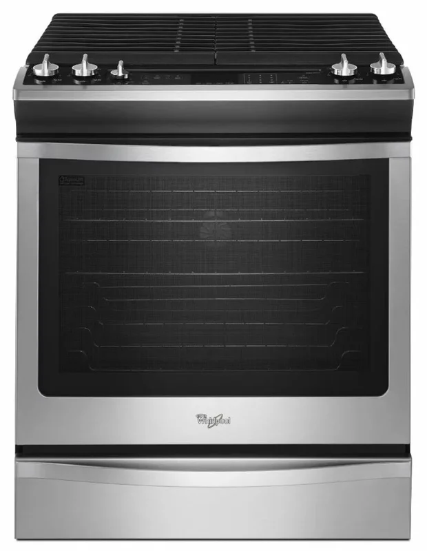 Whirlpool - 5.8 cu. ft Gas Range in Stainless - WEG730H0DS Stainless