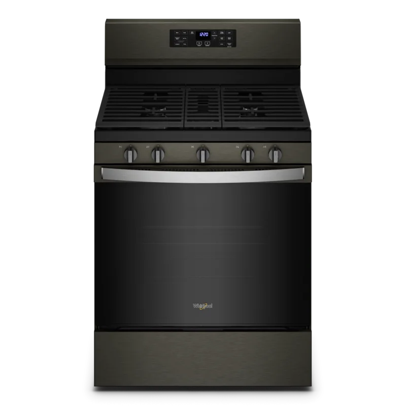 Whirlpool - 5 cu. ft  Gas Range in Black Stainless - WFG550S0LV Black Stainless