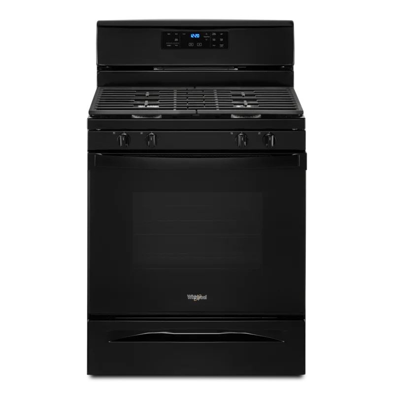 Whirlpool - 5 cu. ft  Gas Range in Black - WFG515S0MB Black