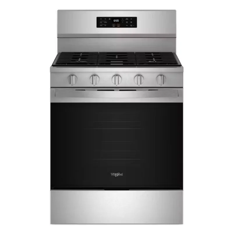 Whirlpool - 5 cu. ft Gas Range in Stainless - WFGS5030RZ Stainless