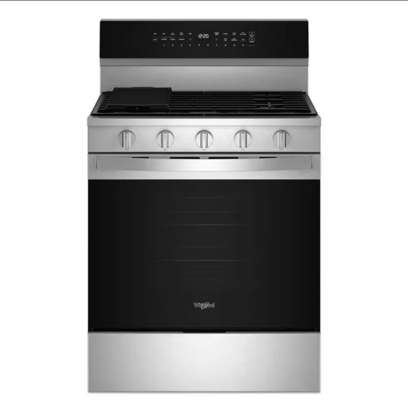 Whirlpool - 5 cu. ft Gas Range in Stainless - WFGS7530RZ Stainless