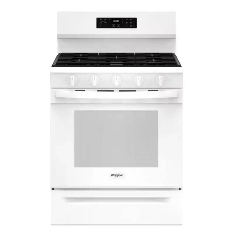Whirlpool - 5 cu. ft Gas Range in White - WFGS5030RW White