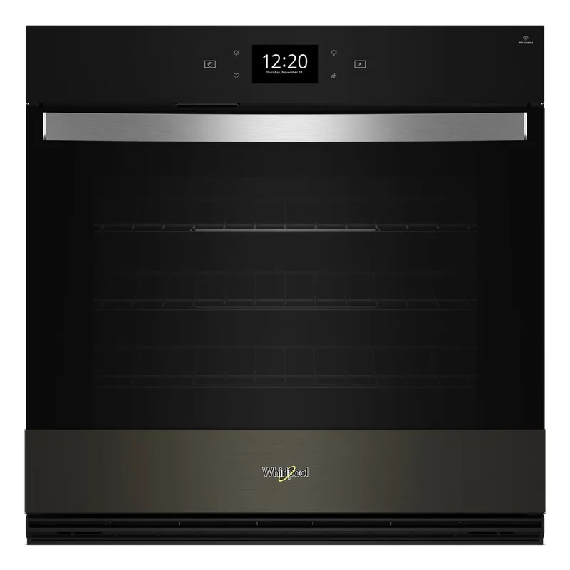 Whirlpool - 5 cu. ft Single Wall Oven in Black Stainless - WOES7030PV Black Stainless