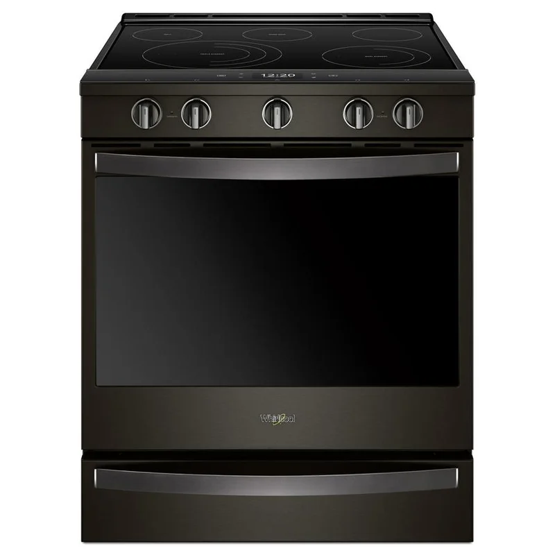 Whirlpool - 6.4 cu. ft Electric Range in Black Stainless - YWEE750H0HV Black Stainless