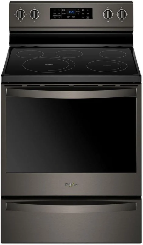 Whirlpool - 6.4 cu. ft Electric Range in Black Stainless - YWFE775H0HV Black Stainless
