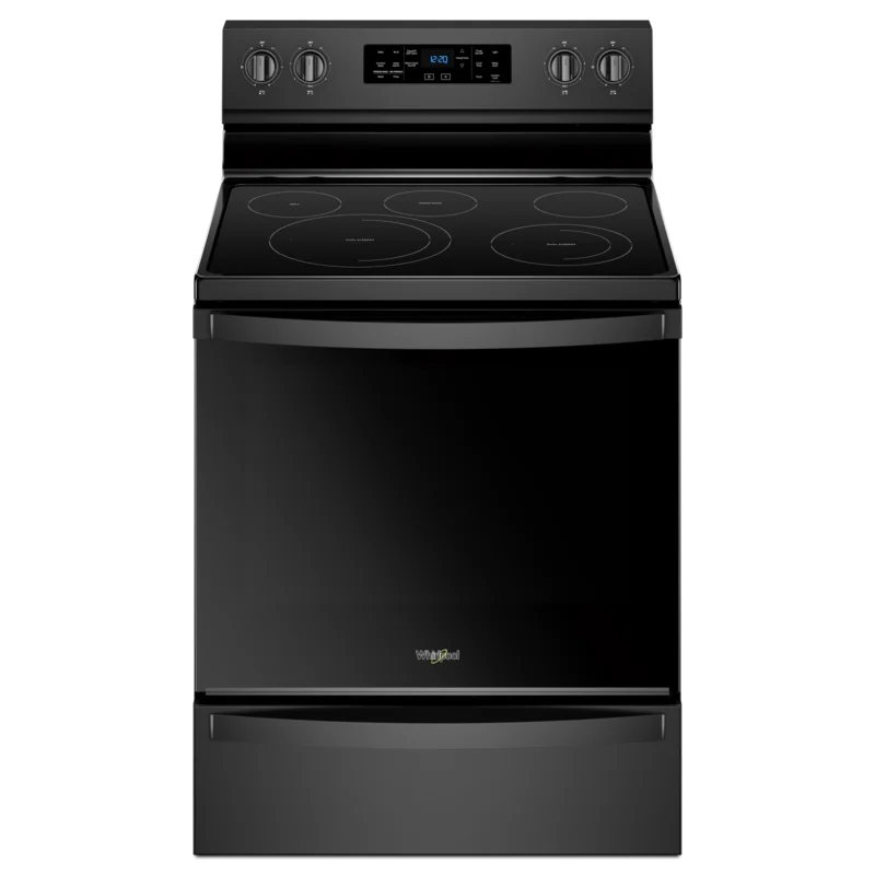 Whirlpool - 6.4 cu. ft Electric Range in Black - YWFE775H0HB Black