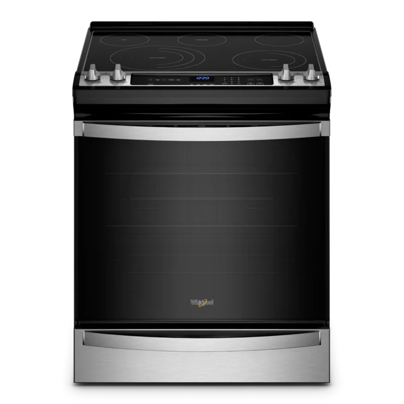 Whirlpool - 6.4 cu. ft Electric Range in Stainless - YWEE745H0LZ Stainless