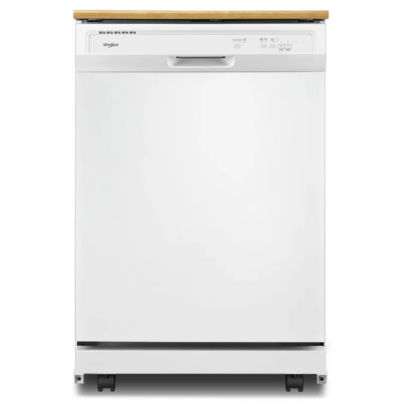 Whirlpool - 64 dBA Portable Dishwasher in White - WDP370PAHW White