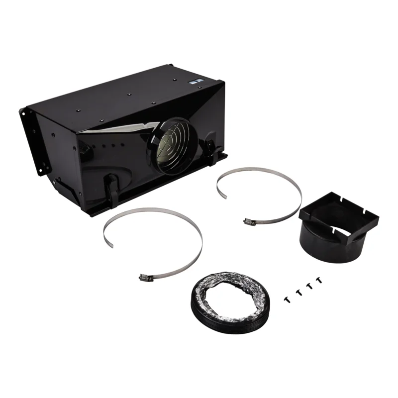 Whirlpool - Cooktop Add-On Range Ductless Downdraft Vent Kit in Black - W10620783 Black