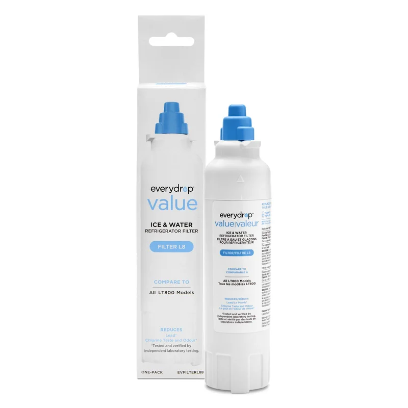 Whirlpool Refrigerator Water Filter L8 (compares to LG LT-800) - EVFILTERL8B White