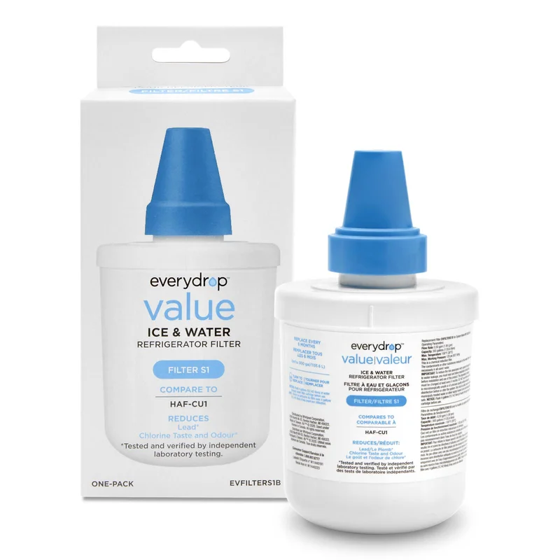 Whirlpool Refrigerator Water Filter S1 (compares to Samsung HAF-CU1) - EVFILTERS1B White