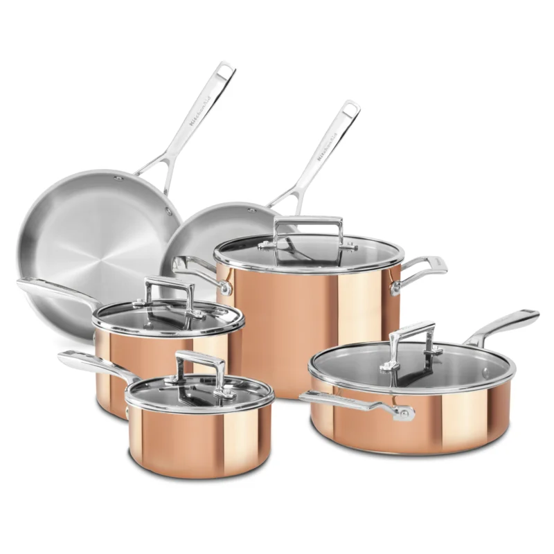 Whirlpool - Tri-Ply Copper 10-Piece Set - KC2PS10CP None