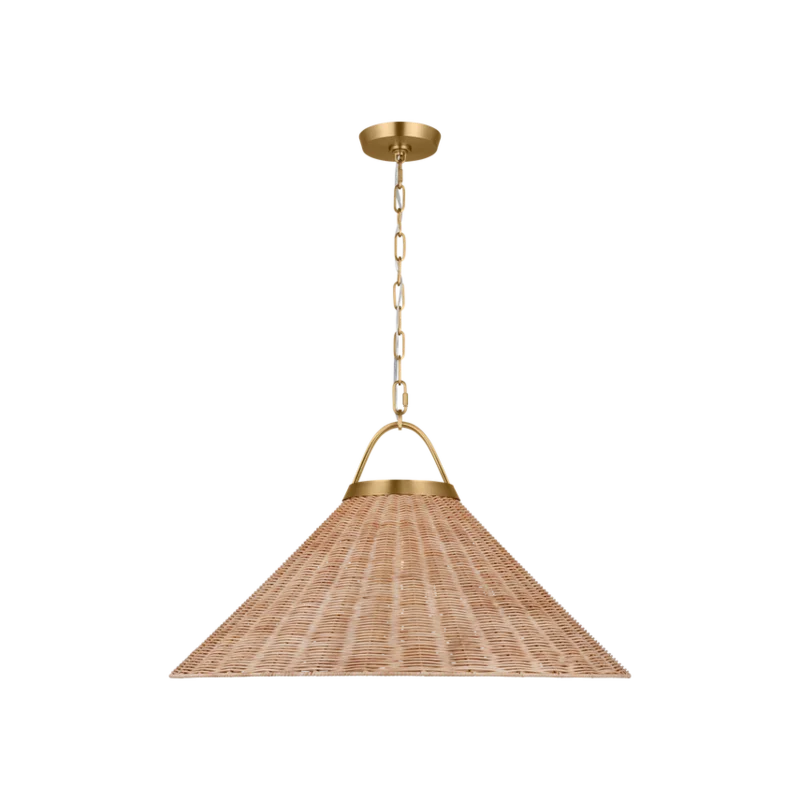 Whitby Extra Large Pendant, Burnished Brass, 22"Dia