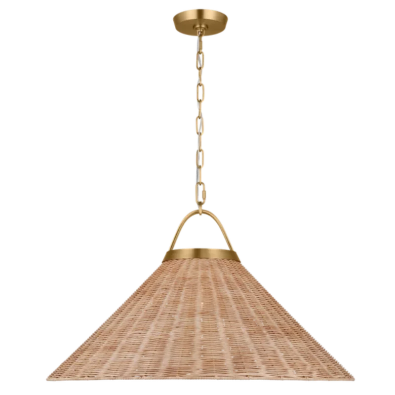 Whitby Grand Pendant, Burnished Brass, 30"Dia