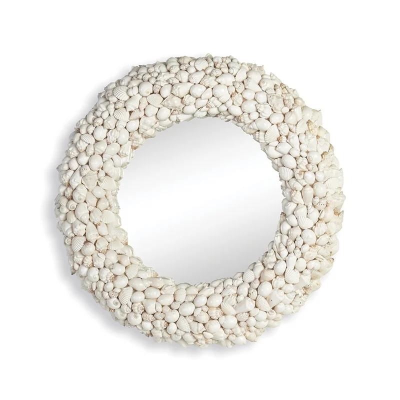 White Cove Round Mirror, 20"H x 20"W x 3.5"D