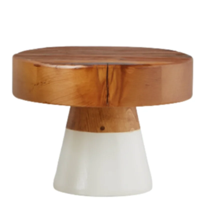 White Mod Block Cake Stand, Large
