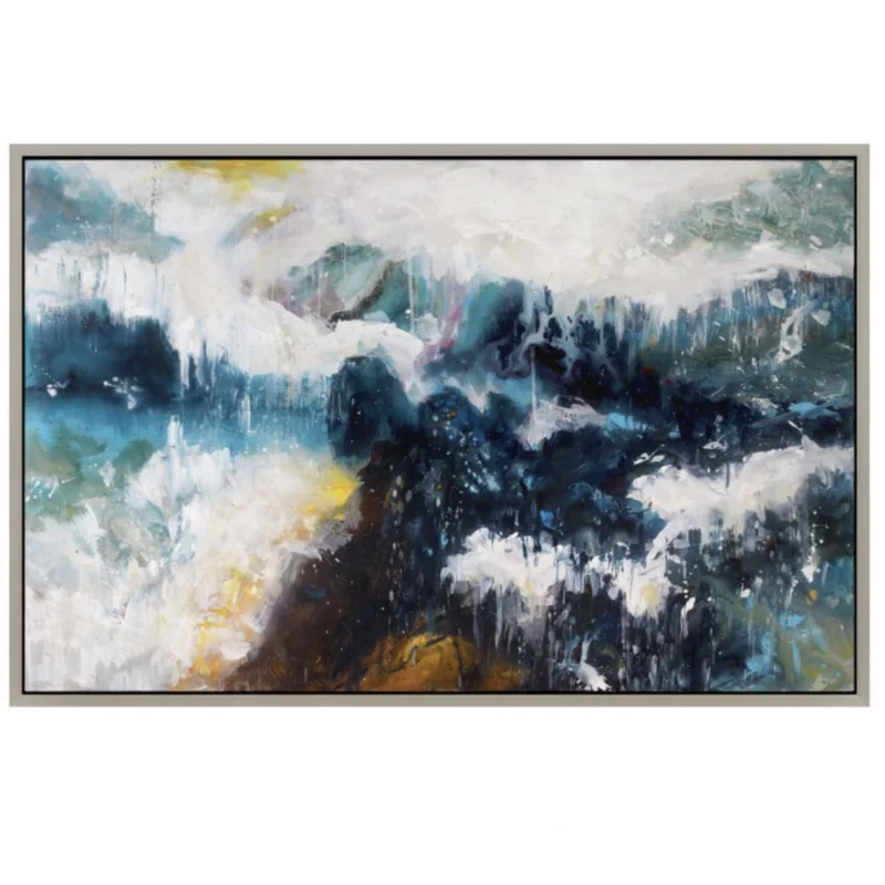 Whitecaps Wall Dcor w/ Frame, W:55" x D:2.5" x H:36"