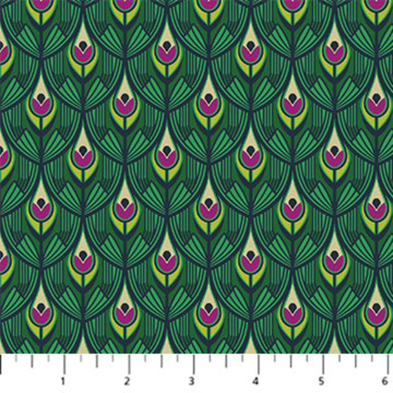 Wild Abandon: Swagger- Teal (1/4 Yard)