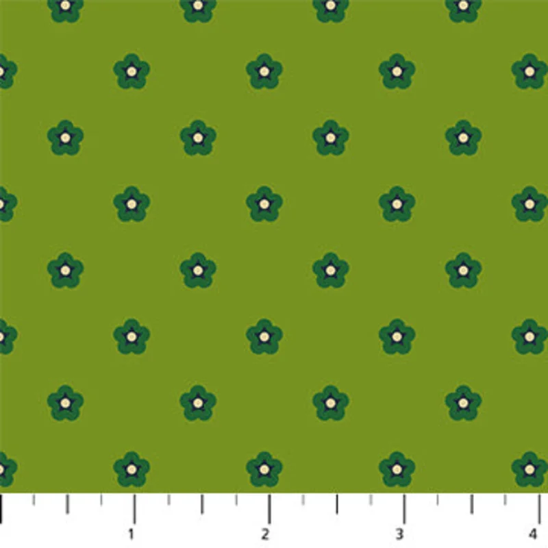 Wild Abandon: Whimsy- Green (1/4 Yard)