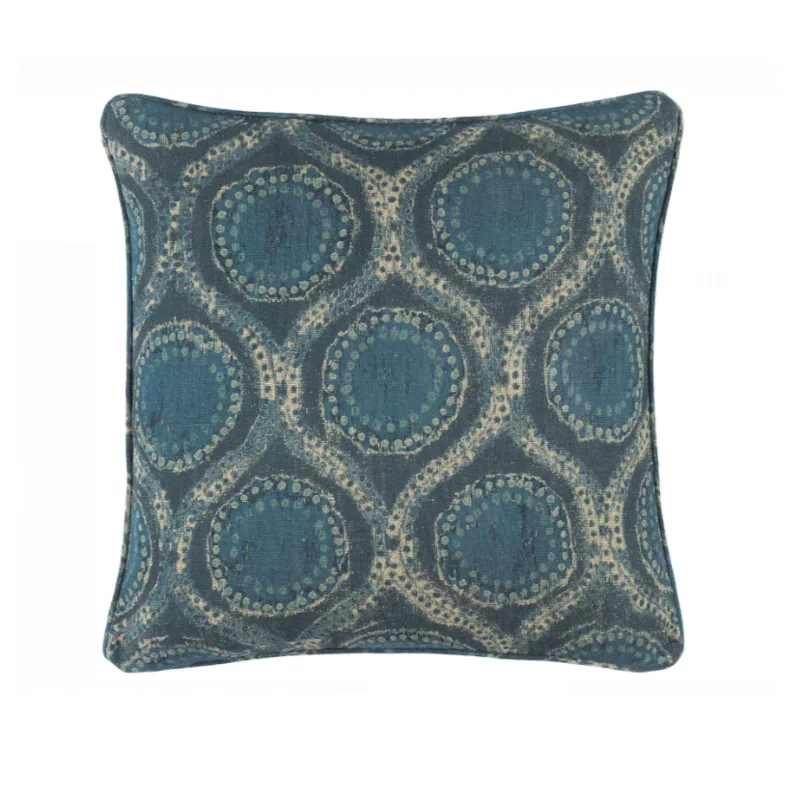 Willowleaf Linen Pillow - Blue, 22" x 22"