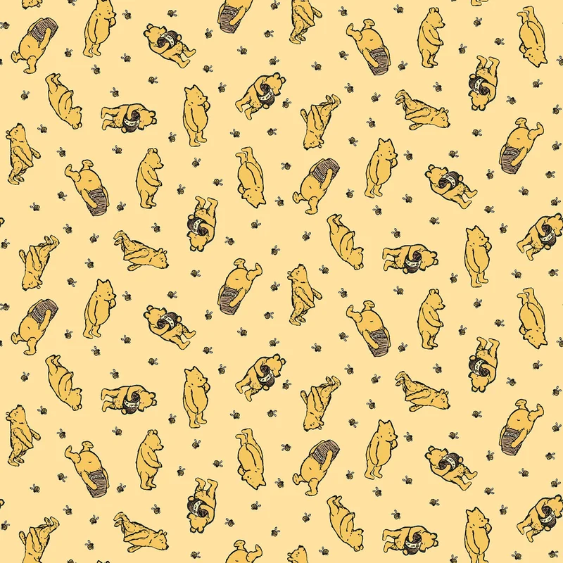 WINNIE THE POOH: Toss-Sunshine (1/4 Yard)