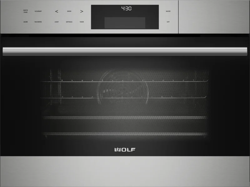 Wolf - 1.6 cu. ft Speed Wall Oven in Stainless - SPO24TE/S/TH Stainless