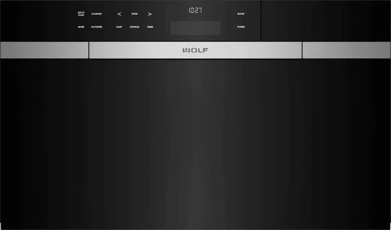 Wolf - 1.8 cu. ft Steam Wall Oven in Black - CSO30CM/B Black