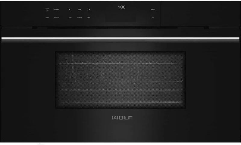 Wolf - 1.8 cu. ft Steam Wall Oven in Black (Premium Floor Model) - CSO30CM/B/TH Black (Premium Floor Model)