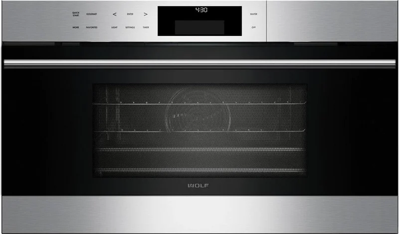 Wolf - 1.8 cu. ft Steam Wall Oven in Stainless - CSO30TE/S/TH Stainless