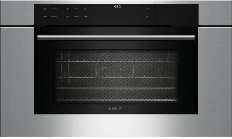Wolf - 1.8 cu. ft Steam Wall Oven in Stainless - CSO30TM/S/TH Stainless