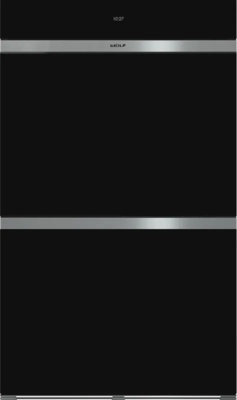 Wolf - 10.2 cu. ft Double Wall Oven in Black - DO3050CM/B Black