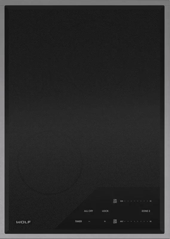 Wolf - 15 inch wide Electric Cooktop in Black - CE152TF/S Black