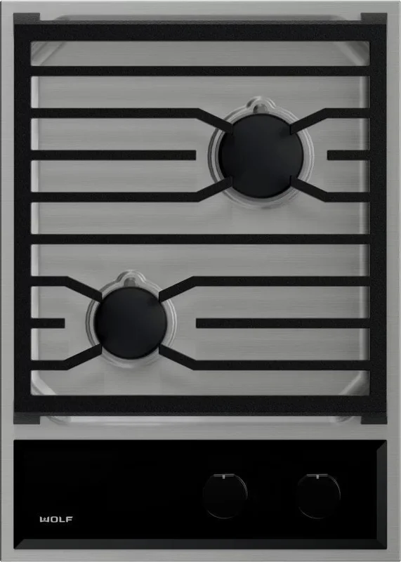 Wolf - 15 inch wide Gas Cooktop in Stainless - CG152TF/S Stainless