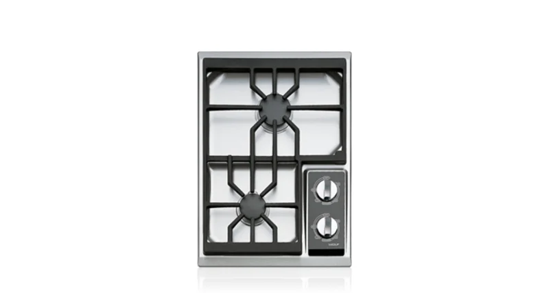 Wolf - 15 inch wide Gas Cooktop in Stainless - CT15GS Stainless