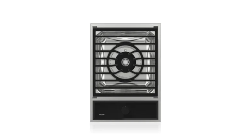 Wolf - 15 inch wide Gas Transitional Multifunction Cooktop in Stainless - MM15T/S Stainless