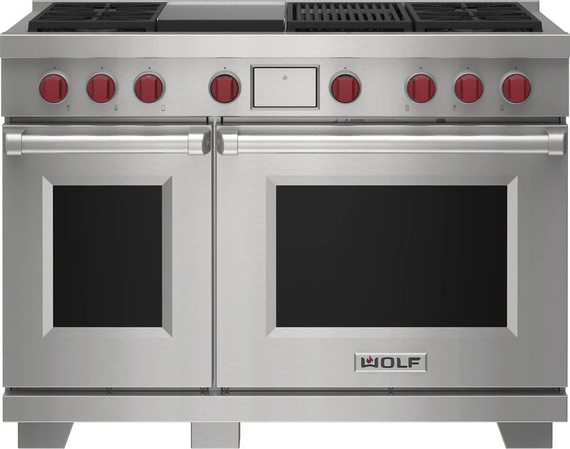 Wolf - 2.7 cu. ft Dual Fuel Range in Stainless - DF48450CG/S/P Stainless