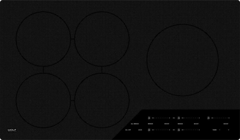 Wolf - 36 inch wide Induction Cooktop in Black - CI365C/B Black
