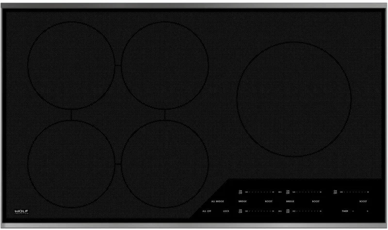 Wolf - 36 inch wide Induction Cooktop in Black - CI365T/S Black