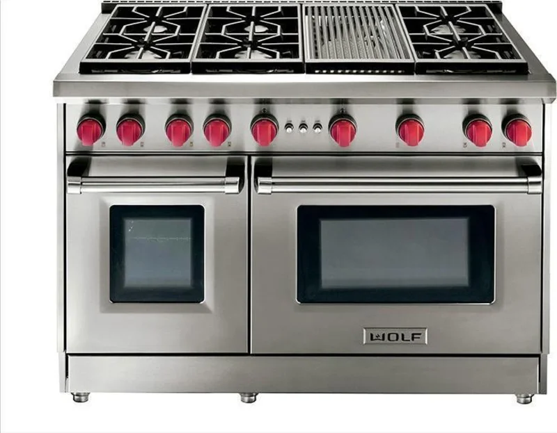 Wolf - 6.9 cu. ft Gas Range in Stainless - GR486C Stainless