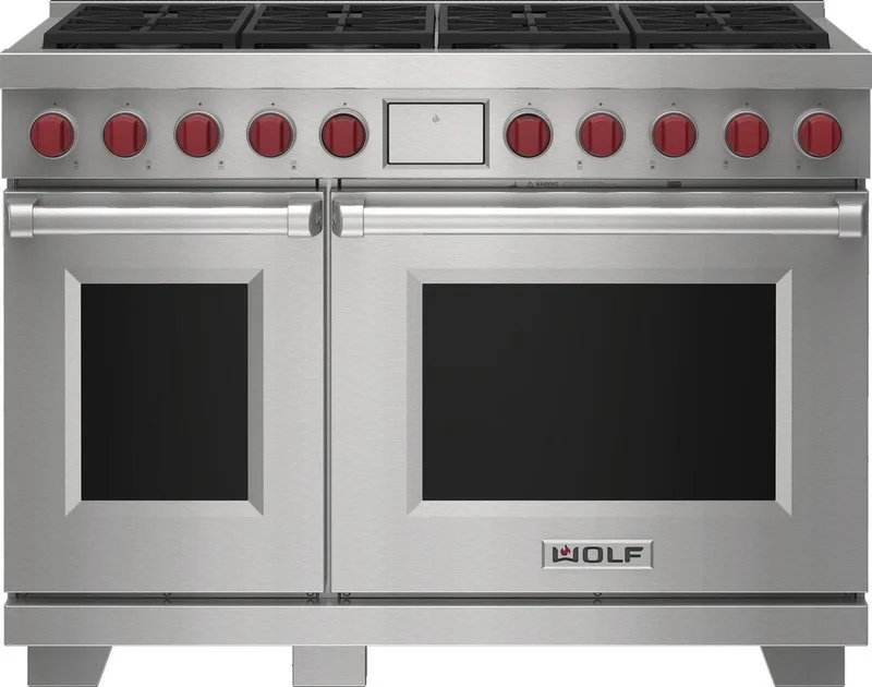 Wolf - 7.8 cu. ft Dual Fuel Range in Stainless - DF48850/S/P/LP Stainless