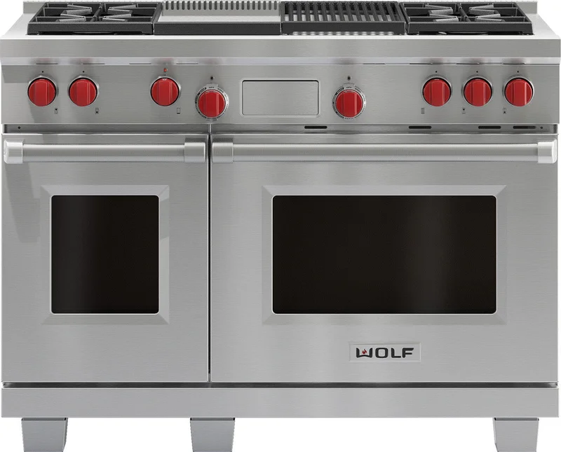 Wolf - 7 cu. ft Dual Fuel Range in Stainless - DF484CG Stainless