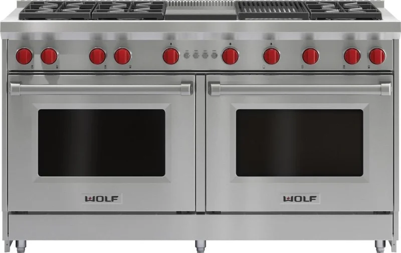 Wolf - 8.8 cu. ft  Gas Range in Stainless - GR606CG Stainless