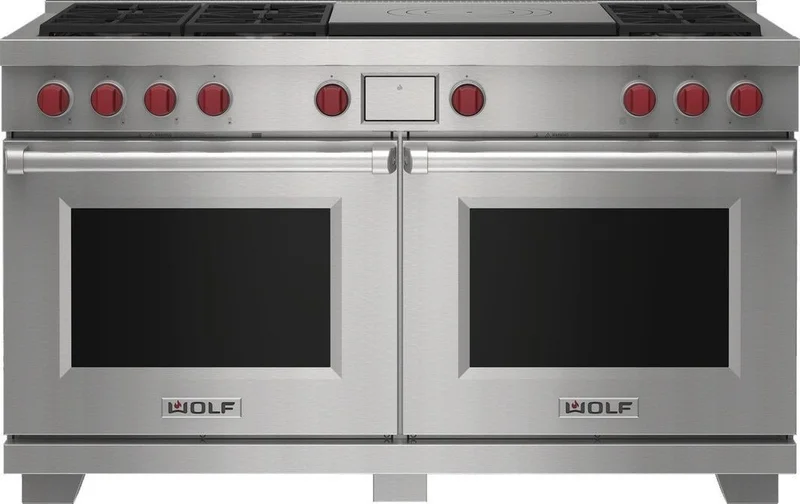 Wolf - 9 cu. ft Dual Fuel Range in Stainless - DF60650F/S/P/LP Stainless