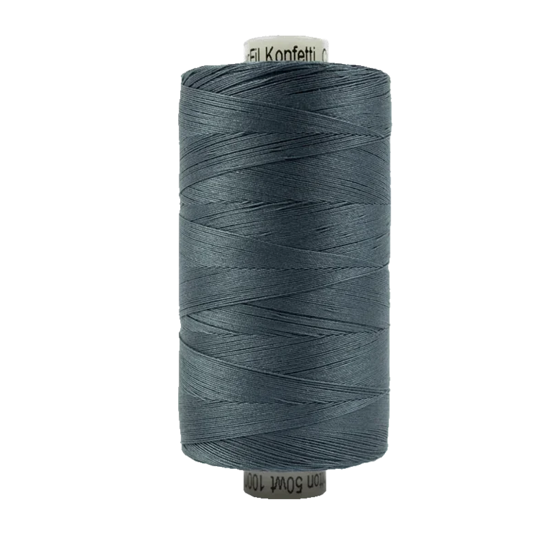 WonderFil KONFETTI: 50wt Cotton 1094yd-Blue/Grey 904