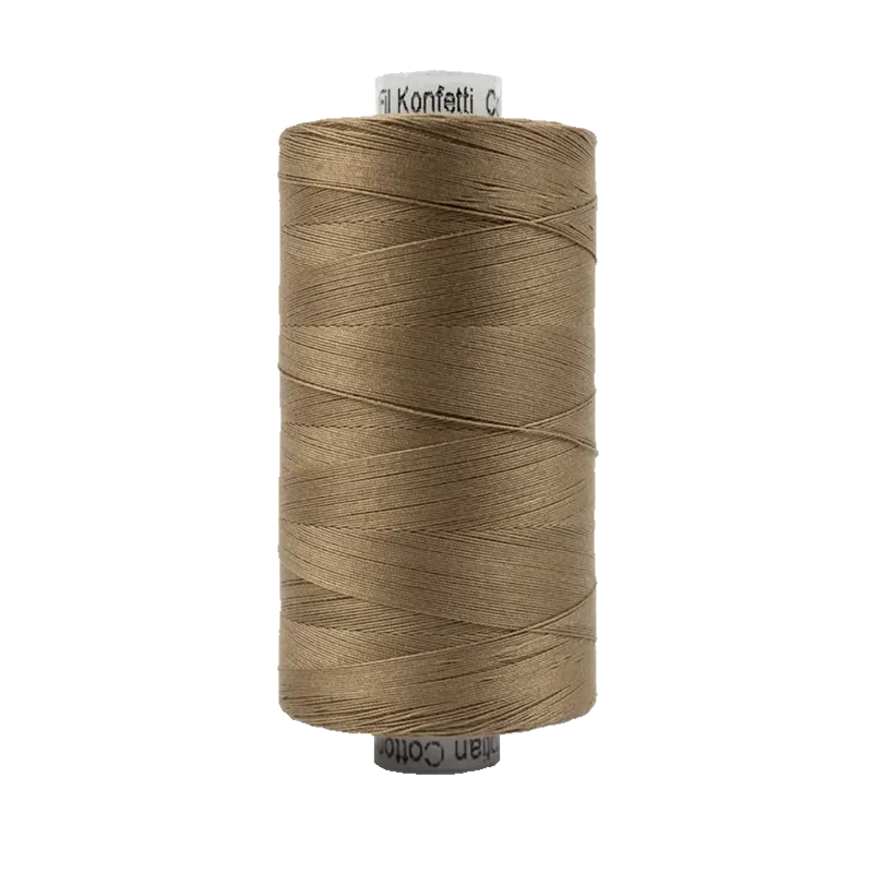 WonderFil KONFETTI: 50wt Cotton 1094yd-Brown 801