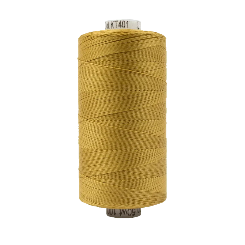 WonderFil KONFETTI: 50wt Cotton 1094yd-Dark Gold 401