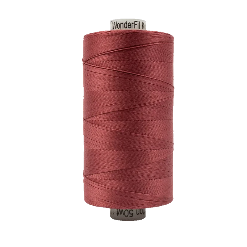WonderFil KONFETTI: 50wt Cotton 1094yd-Dark Rose 305