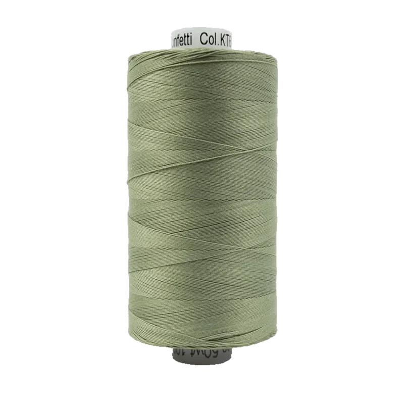 WonderFil KONFETTI: 50wt Cotton 1094yd-Grey Khaki 613