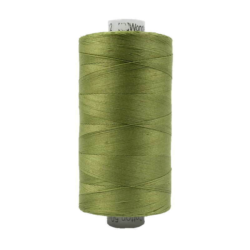 WonderFil KONFETTI: 50wt Cotton 1094yd-Olive Green 612