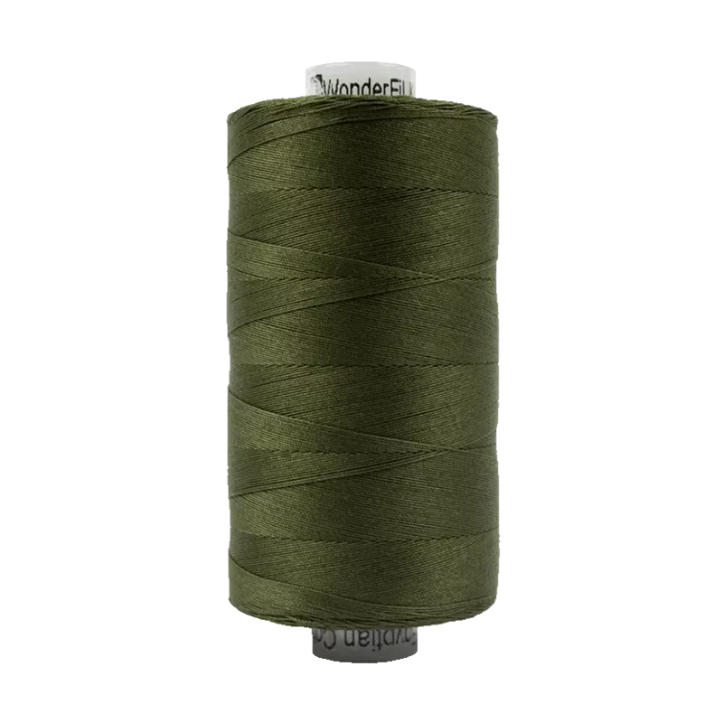 WonderFil KONFETTI: 50wt Cotton 1094yd-Pine Green 707